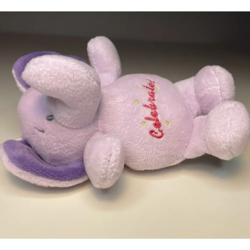 Vintage 2003 Kids II Purple Elephant Plush 5” Mini Small Stuffed Toy Celebrate